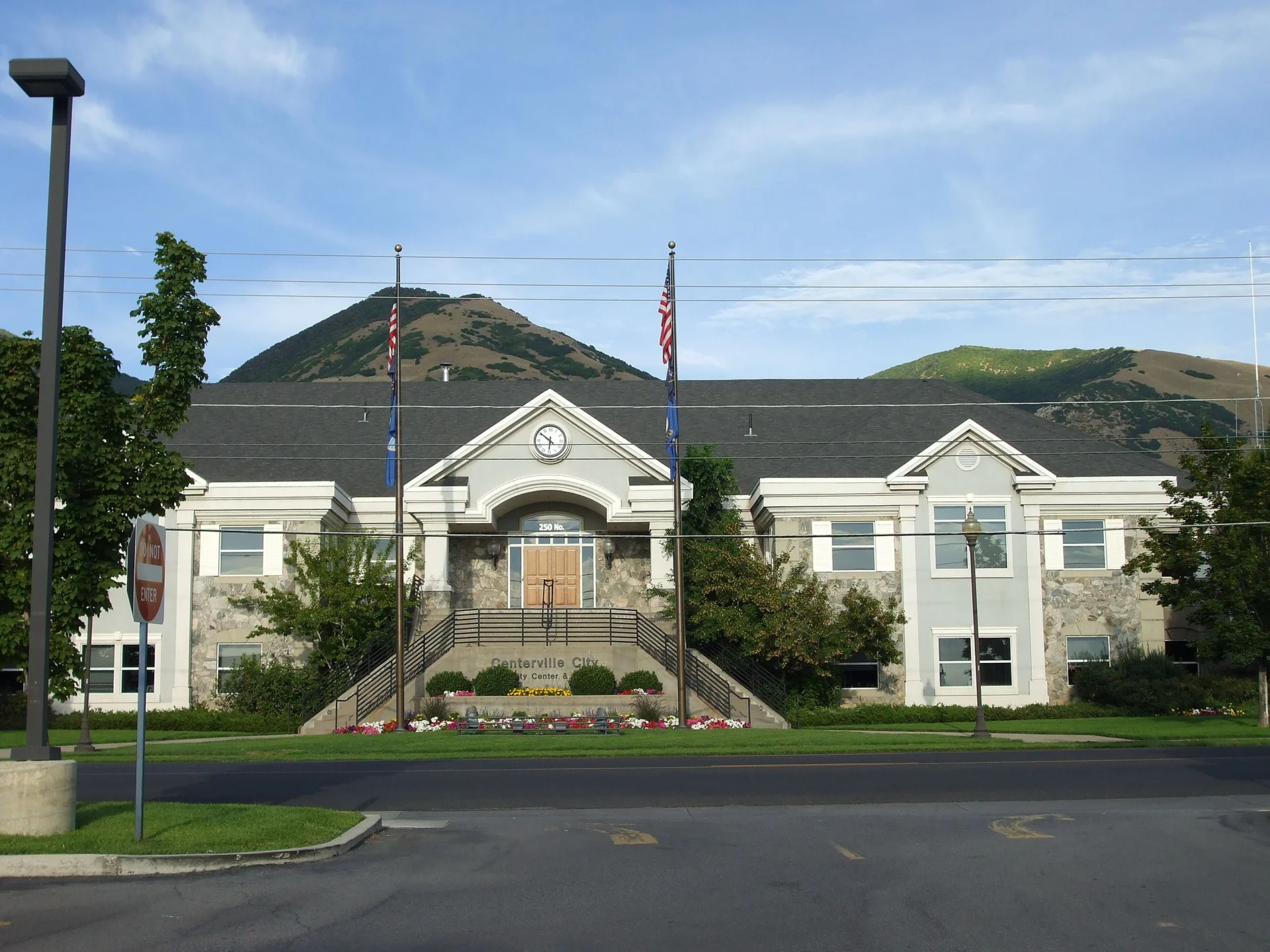Centerville City Hall – Government Building with Mountain Views Centerville City Hall with mountains in the background