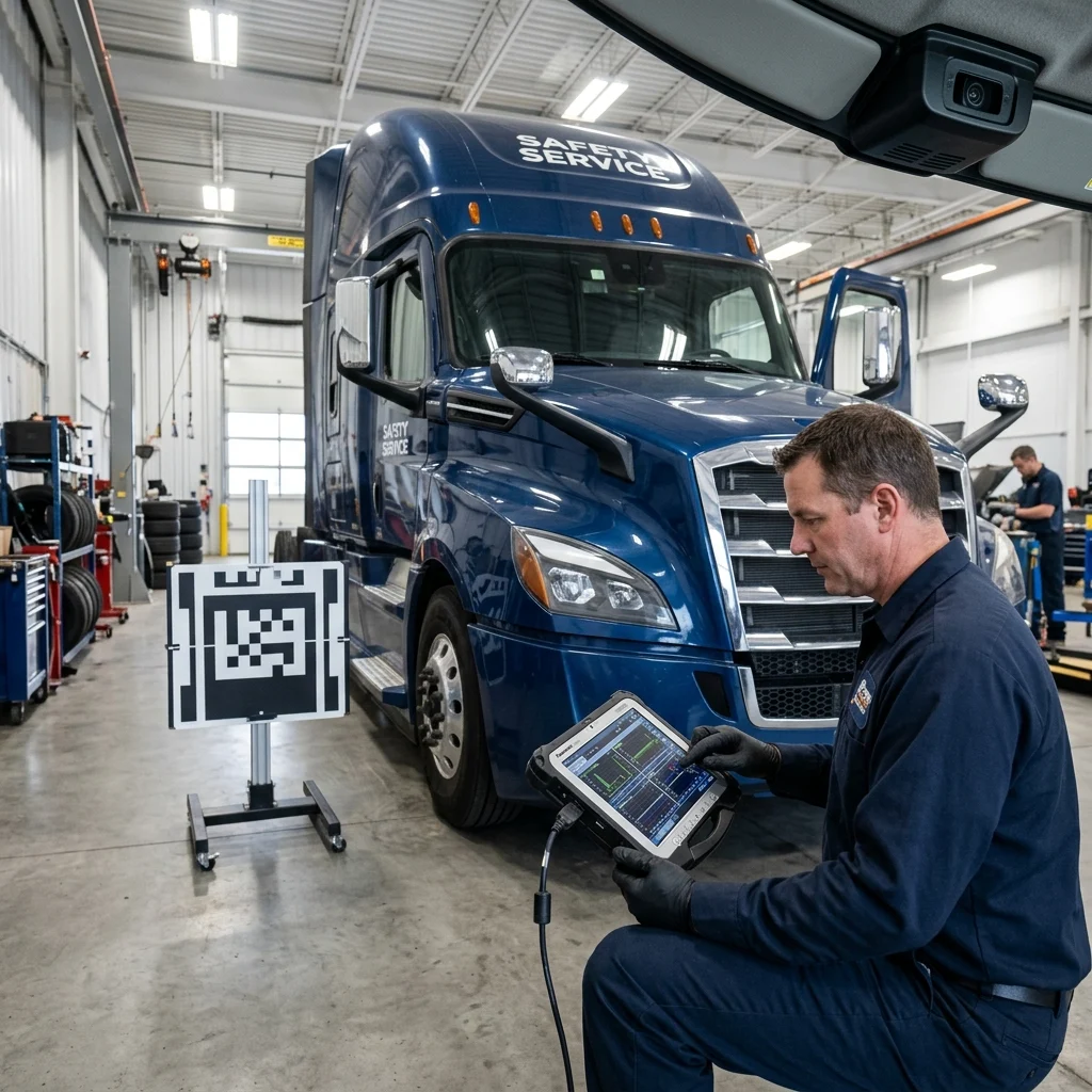 Navigating Semi Truck Lane Departure System Calibration